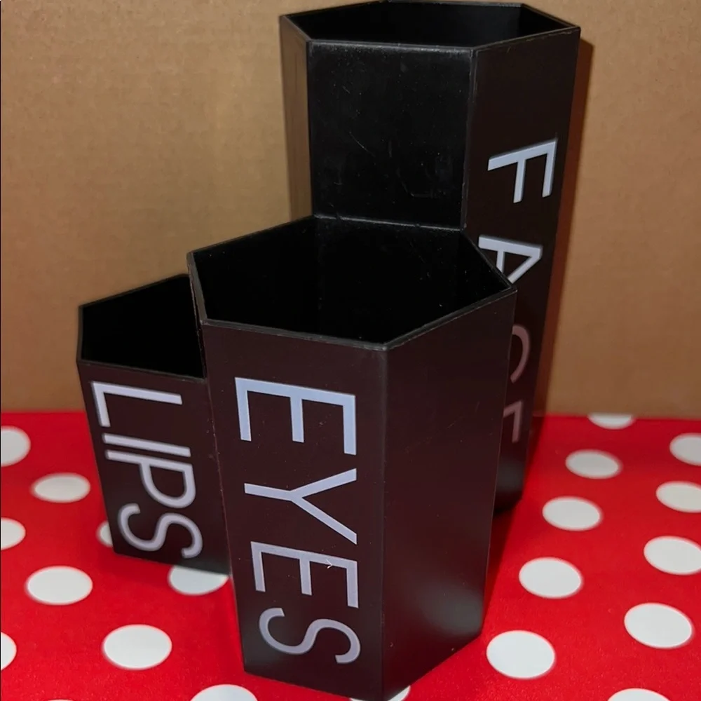 New Black Cosmetics Storage for Eyes, Lips, Face